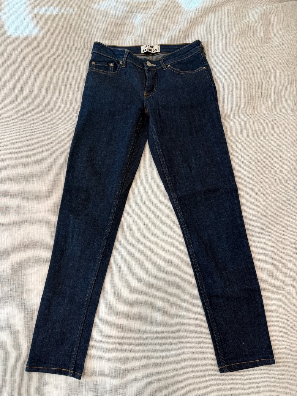 Acne Studios Low Raw Reform Skinny Jeans Blue Waist 26/32 Like New